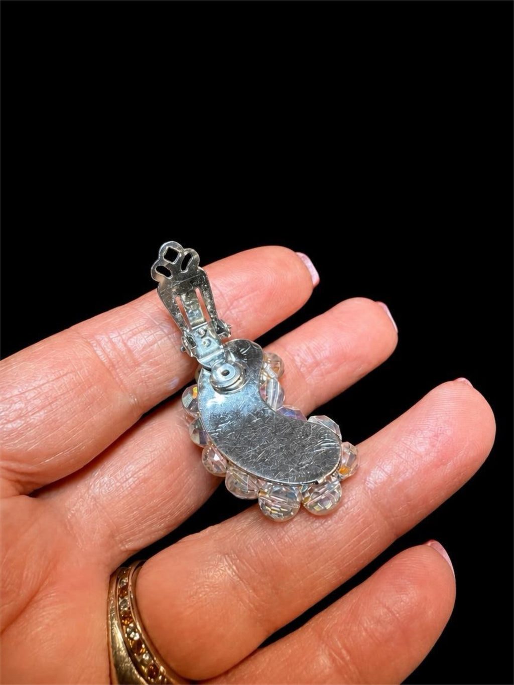 VINTAGE AB GLASS  EARRINGS
