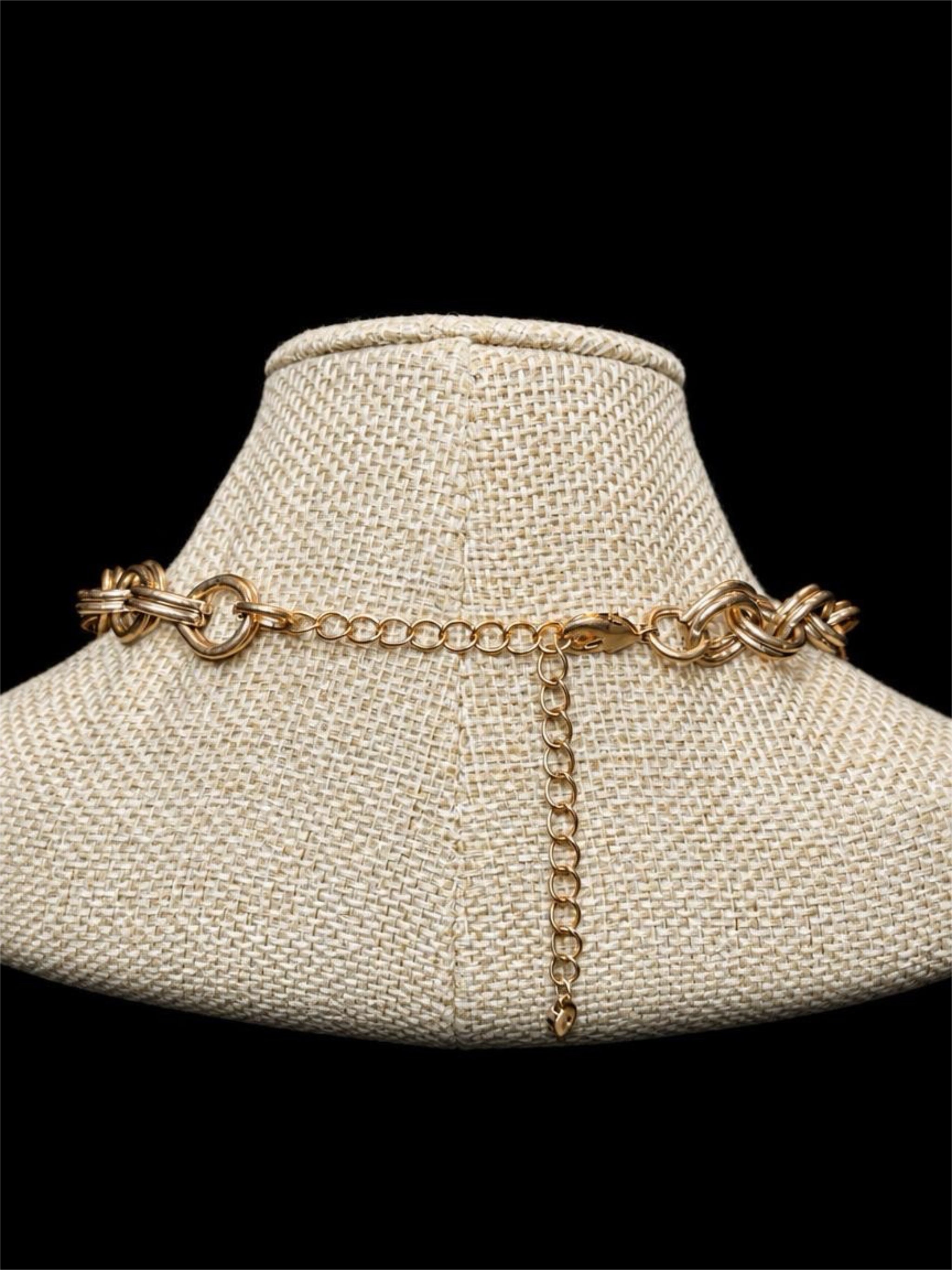GOLD & BEADED CHARMS NECKLACE