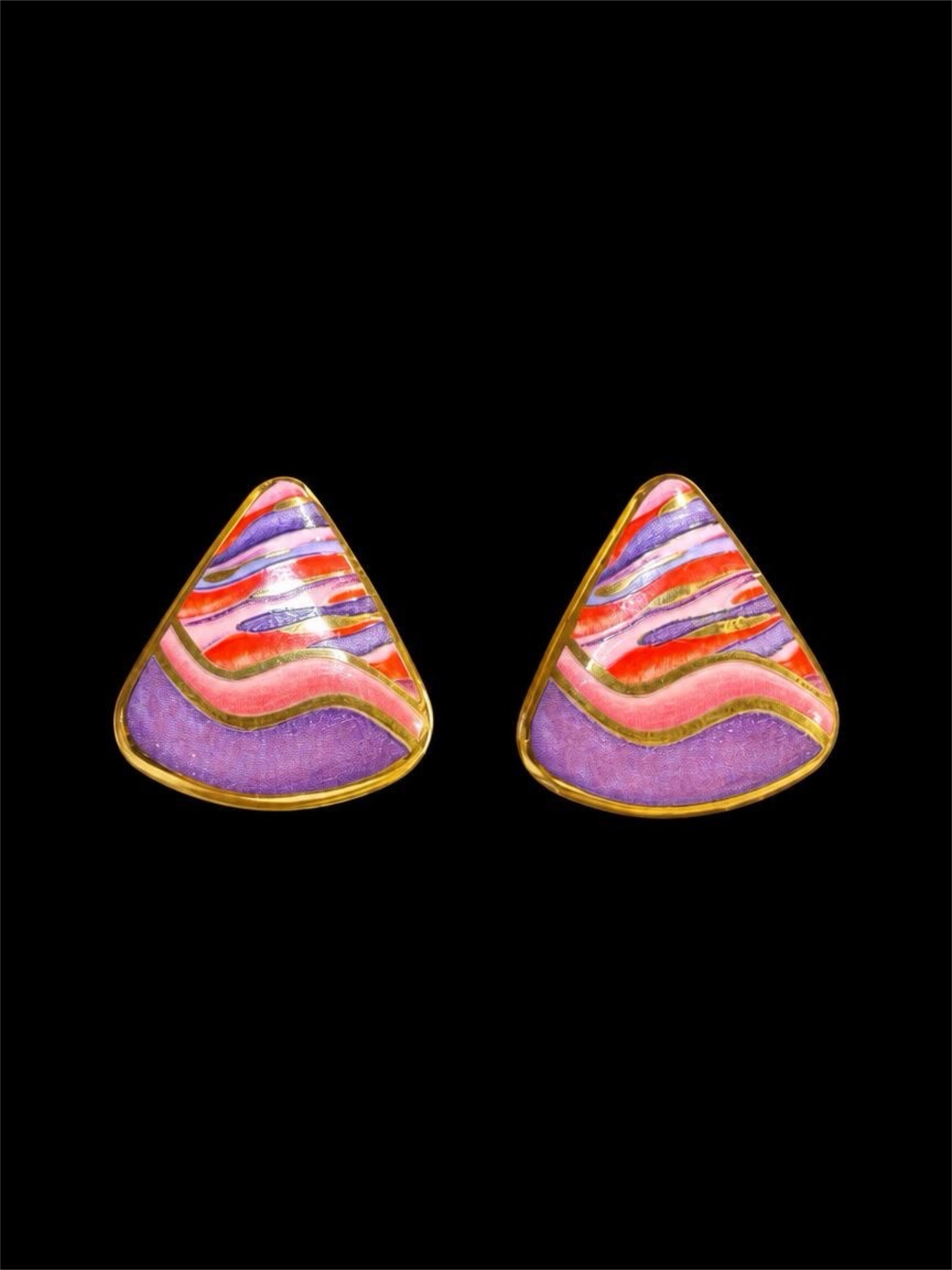 VINTAGE PORCELAIN EARRINGS