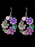 LARGE FLORAL  EARRINGS