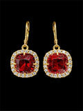 RED GLASS EARRINGS