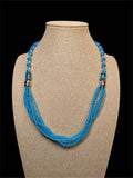 BLUE BEADED NECKLACE