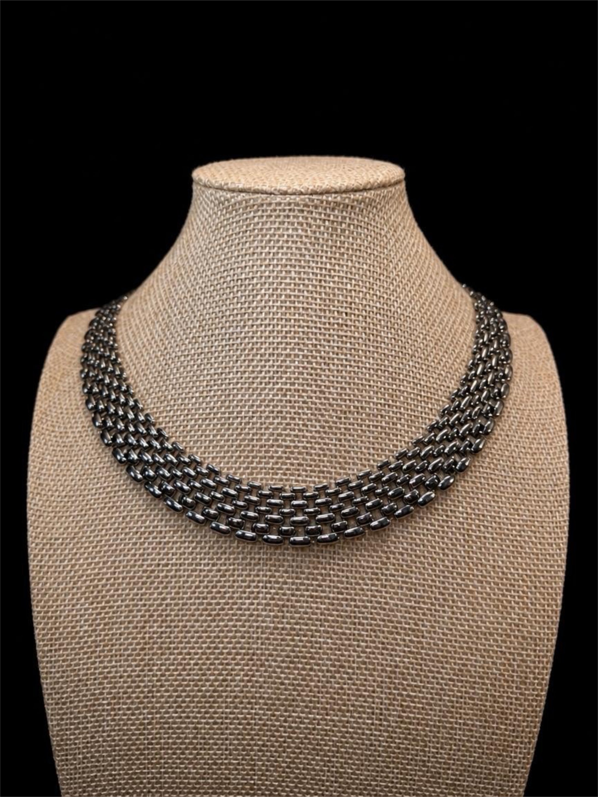 NEPIER SILVER MESH NECKLACE