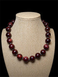 VINTAGE DARK SWIRL BEADED NECKLACE