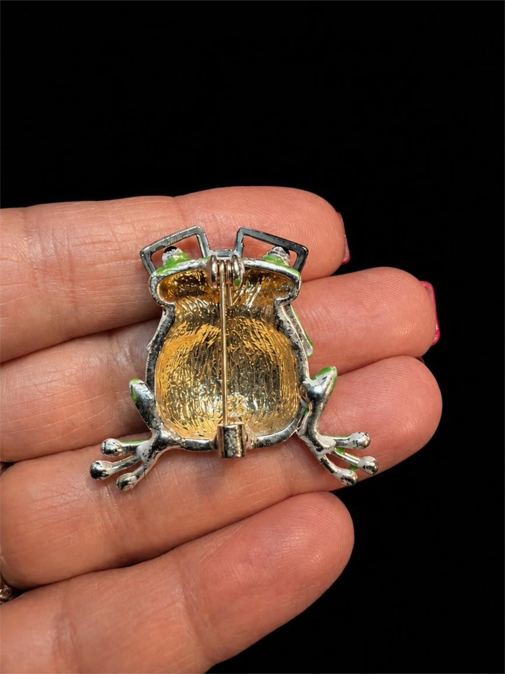 SMART FROG BROOCH
