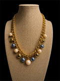 CHUNKY BEADED CHARM NECKLACE
