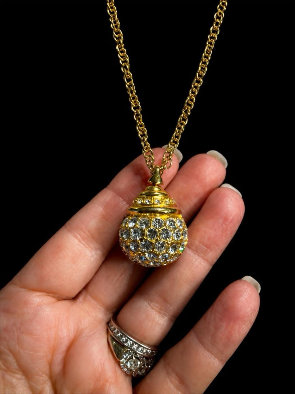 PAVE' RHINESTONE BALL NECKLACE