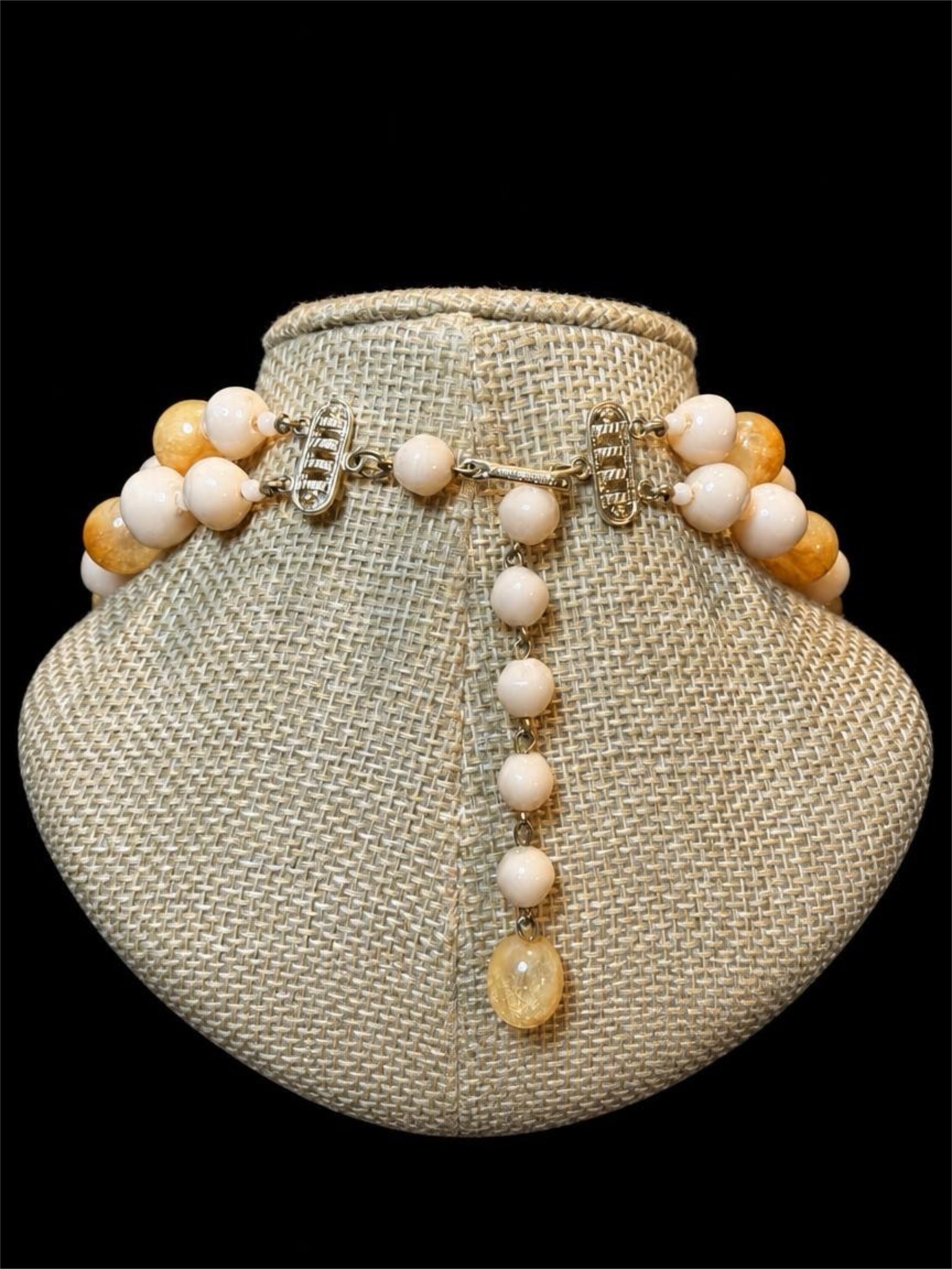 VINTAGE HONG KONG NECKLACE & EARRINGS SET