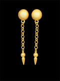 FLAT GOLD DANGLE EARRINGS