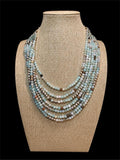 BEAUTIFUL FRONT & BACK GREEN BEADED NECKLACE