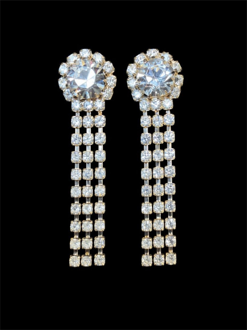 RHINESTONE DANGLE EARRINGS