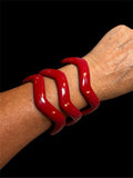 3 RED BANGLE SET