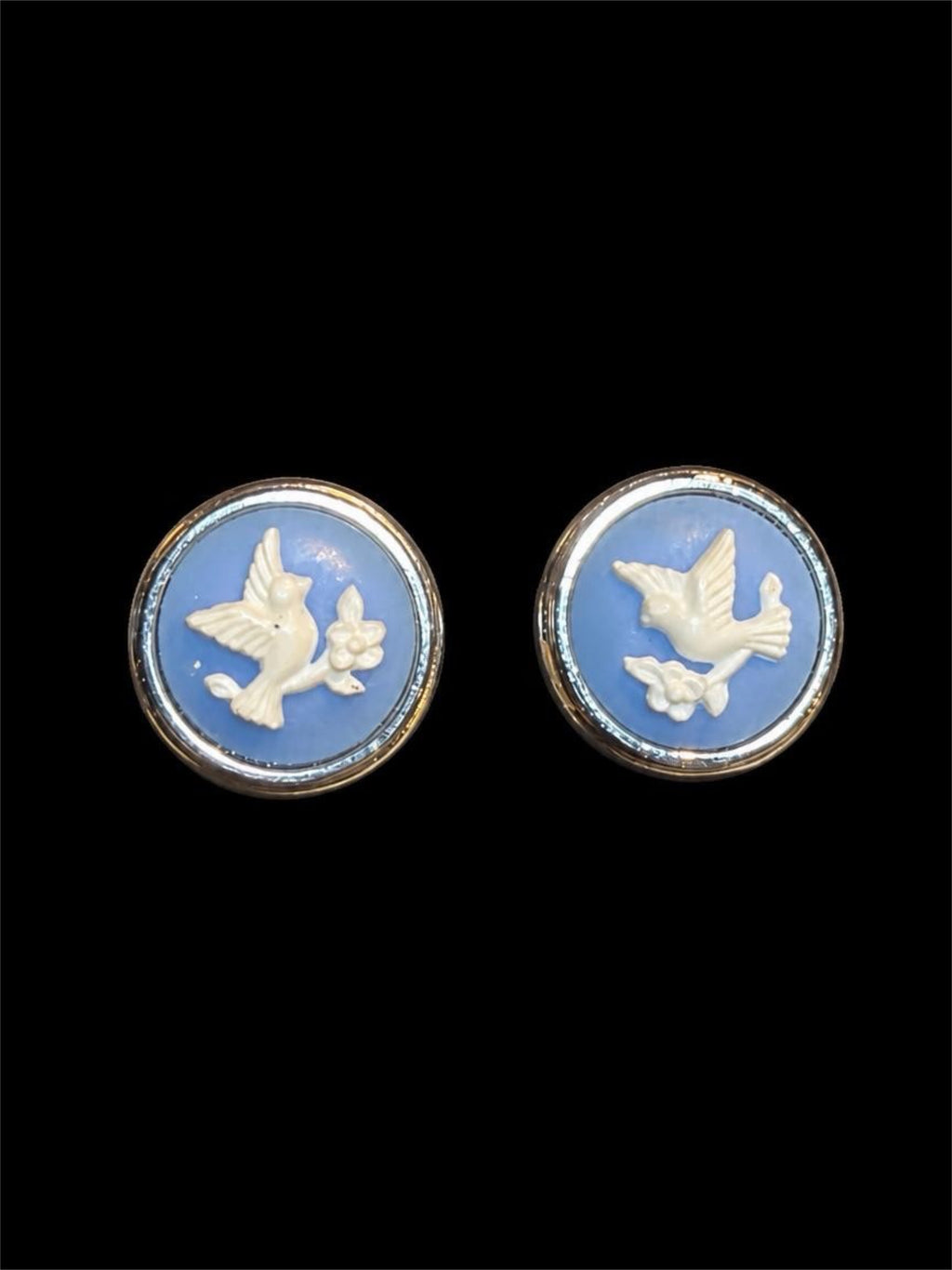 BIRD CAMEO EARRINGS