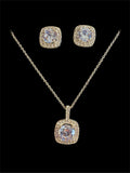 RHINESTONE EARRING & NECKLACE SET