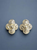 SILVER FLORAL EARRINGS