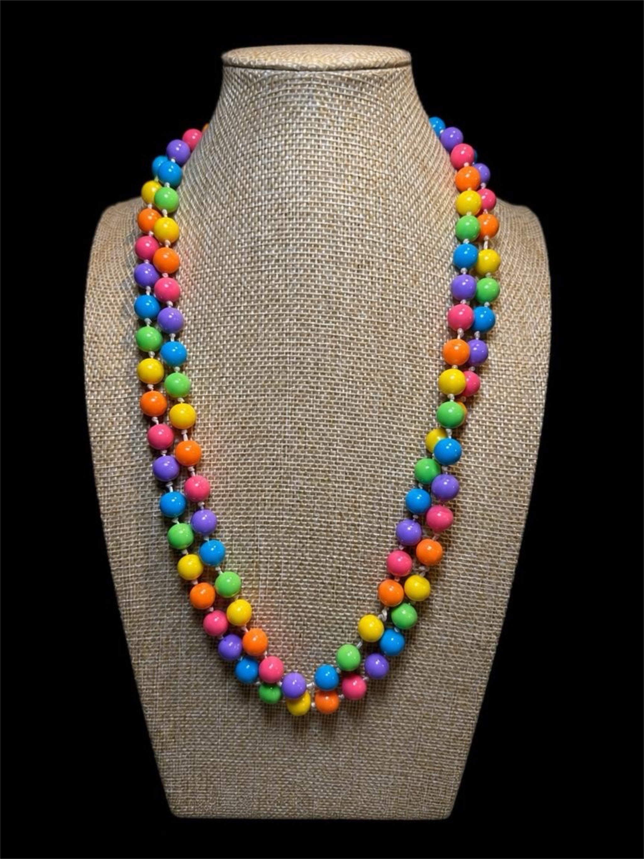LONG CANDY BEADED NECKLACE