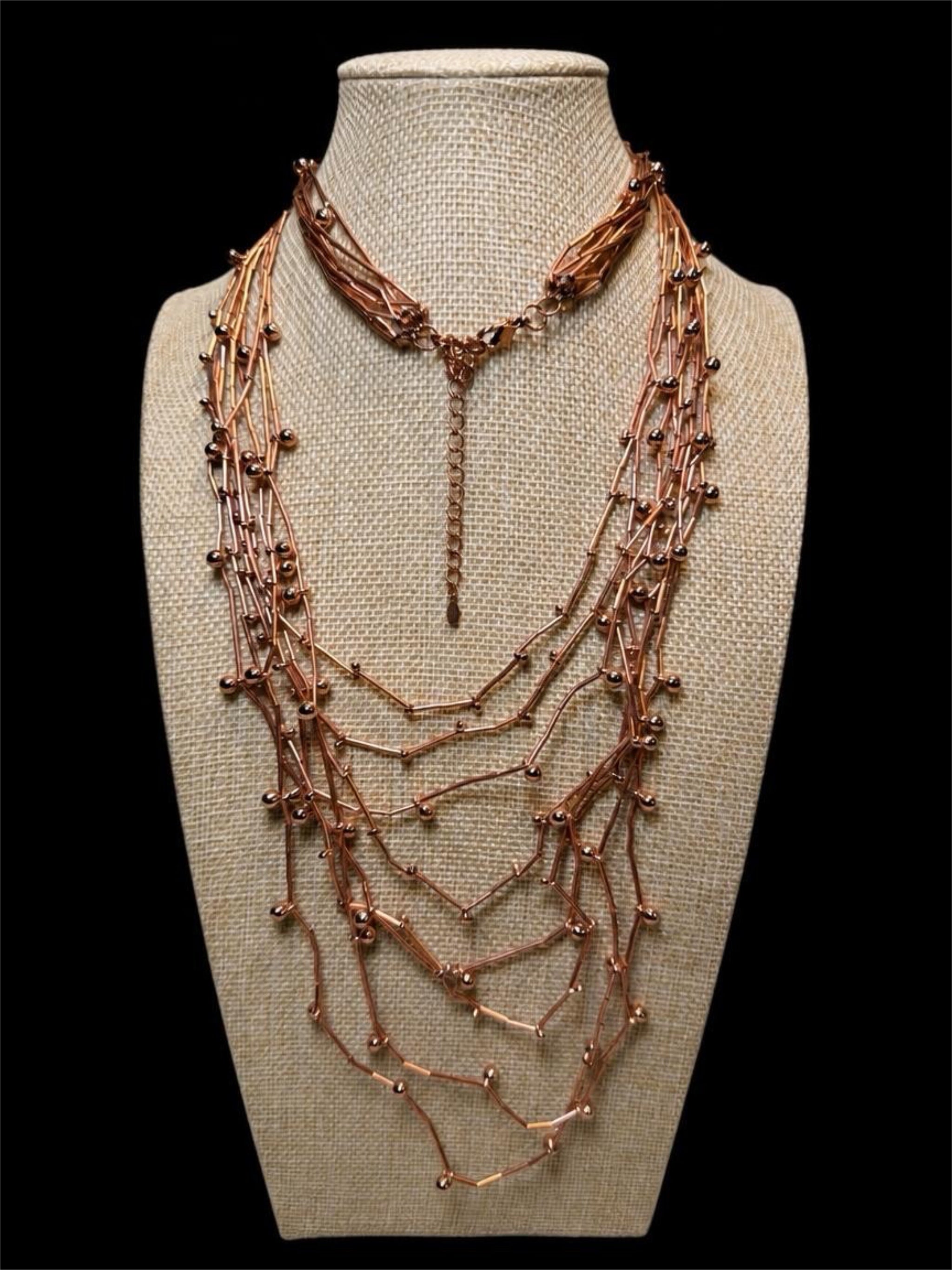 PREMIER DESIGNS COPPER COLORED METAL NECKLACE