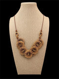 BROWN DISC NECKLACE
