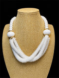 VINTAGE TRIFARI WHITE BEADED NECKLACE