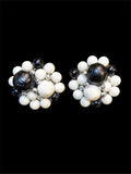 VINTAGE JAPANESE BLACK & WHITE EARRINGS