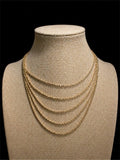 DAINTY MULTI-STRAND GOLD TONE NECKLACE