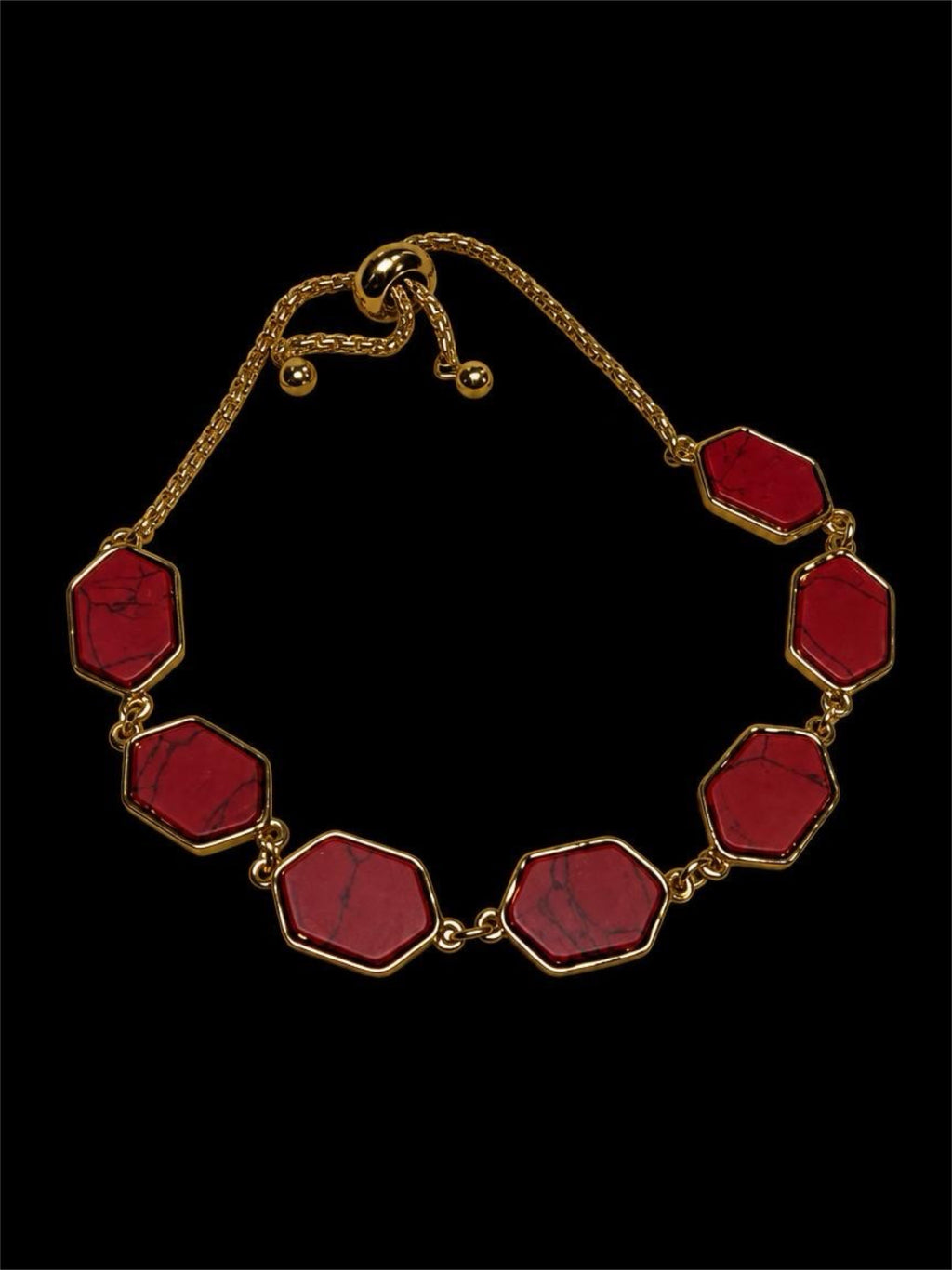 RED & GOLD ADJ. BRACELET