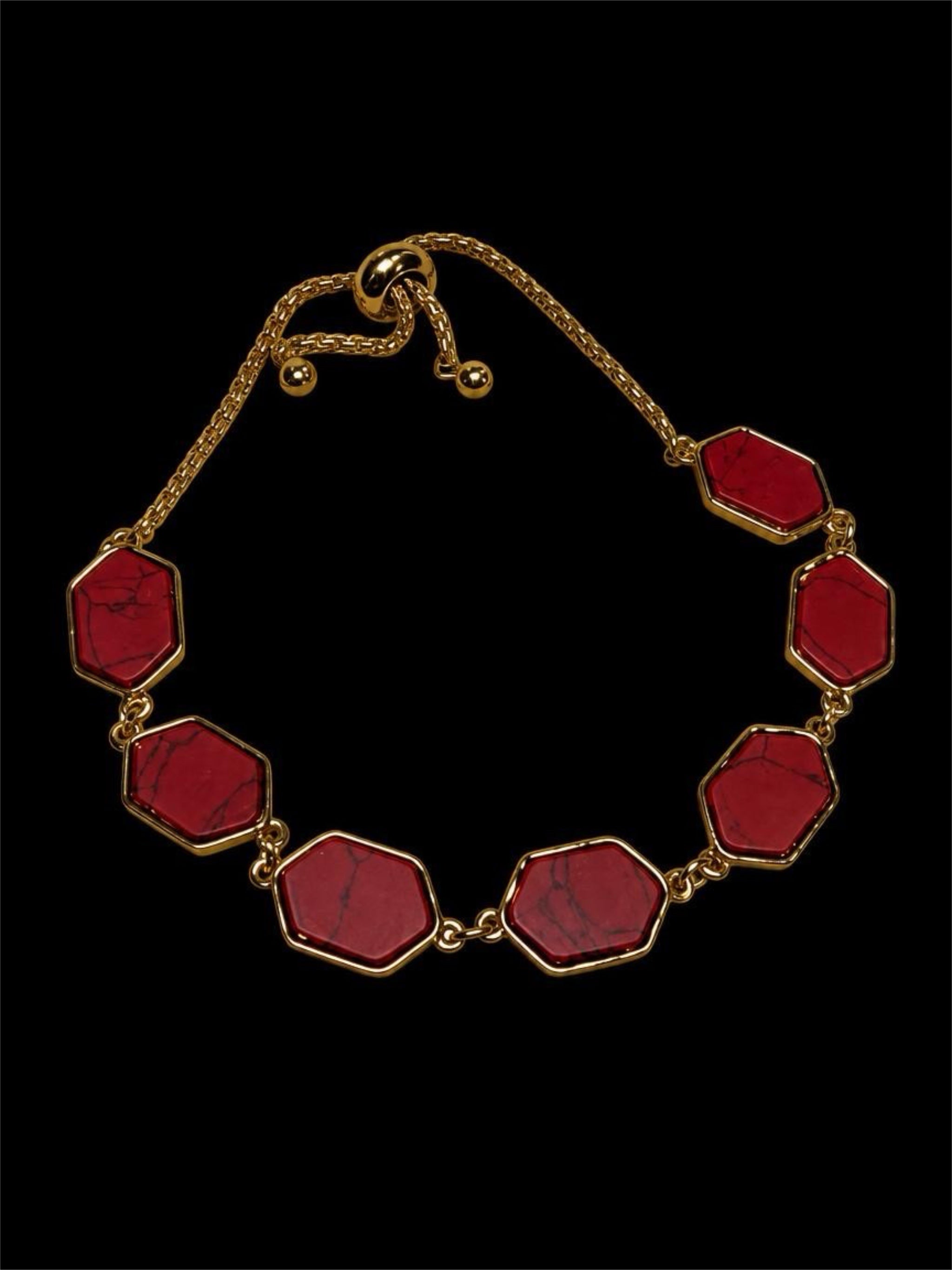 RED & GOLD ADJ. BRACELET