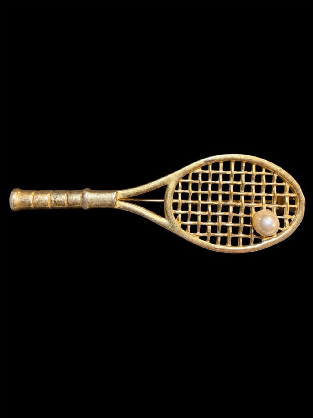 TENNIS RACKET BROOCH