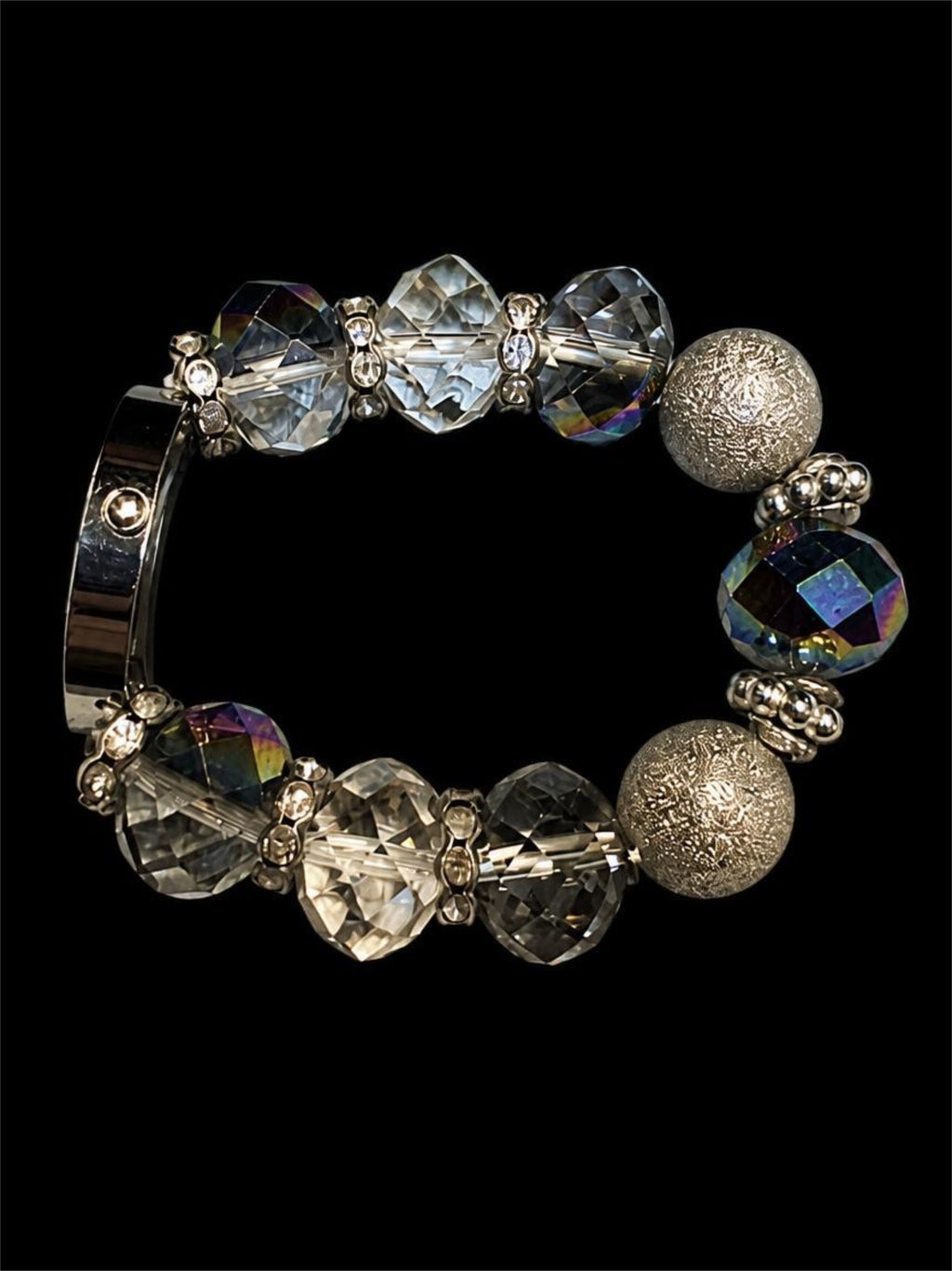 GLASS BEADED STRETCH WATCH