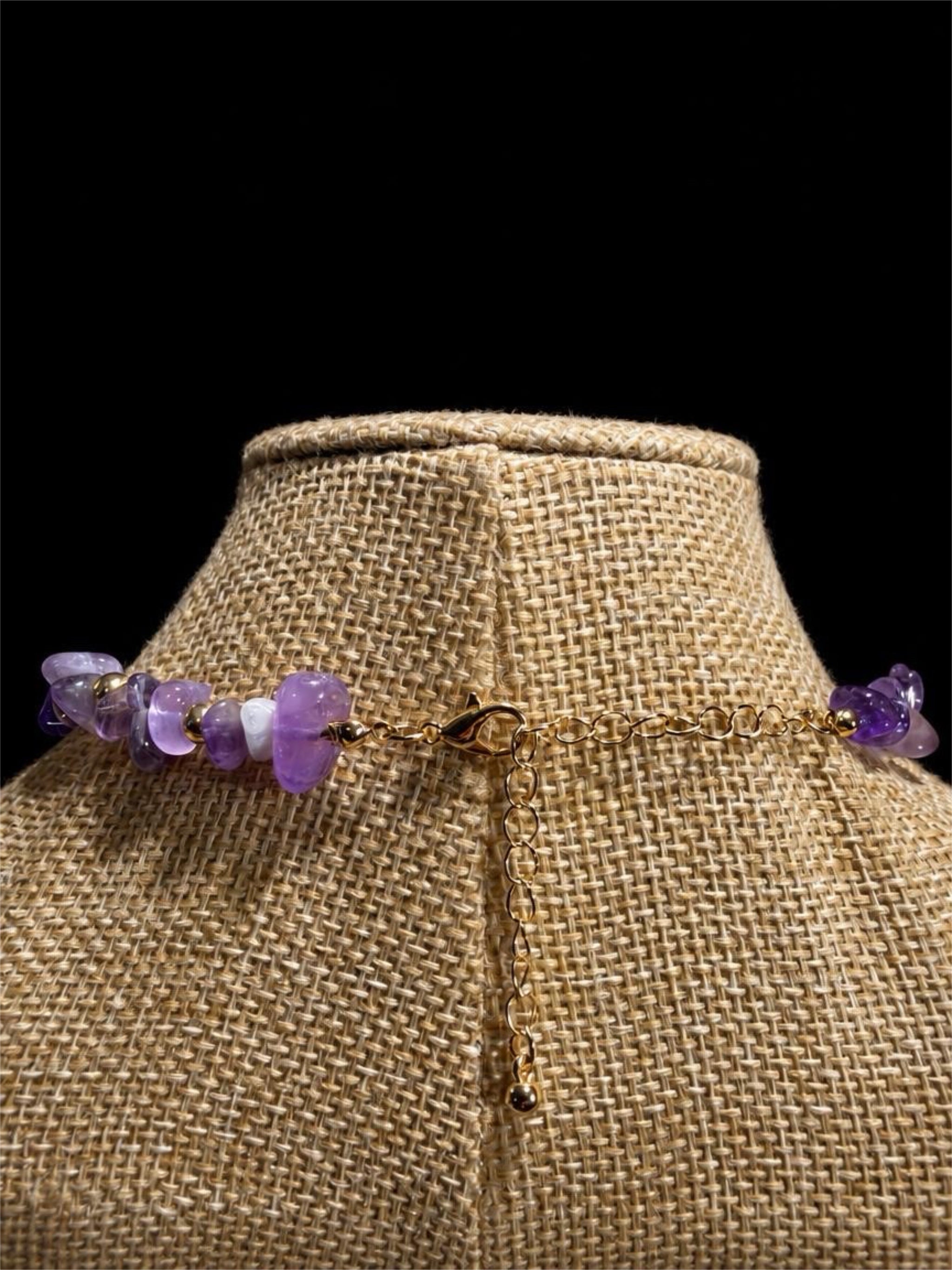 PURPLE STONE NECKLACE