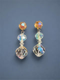 VINTAGE AB GLASS DANGLE EARRINGS