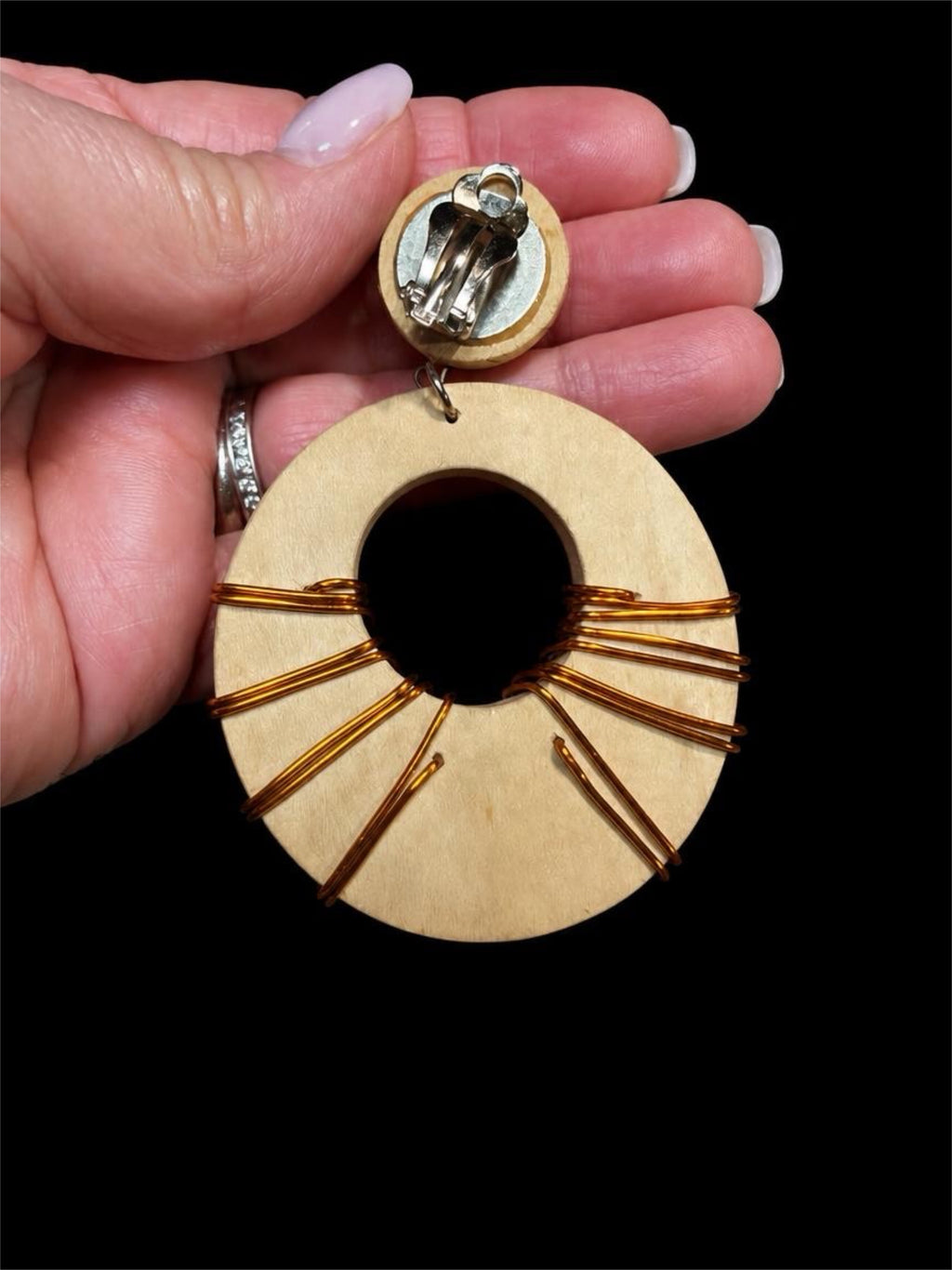 WOOD & COPPER EARRINGS
