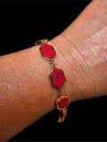 RED & GOLD ADJ. BRACELET