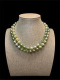 VINTAGE JAPANESE GREEN BEADED NECKLACE