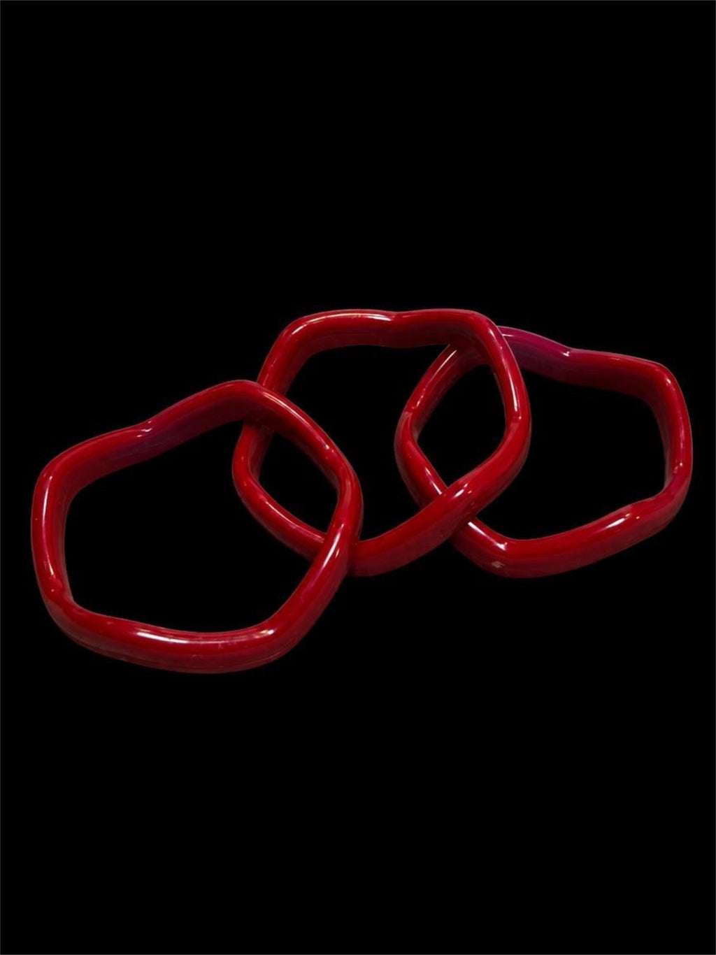 3 RED BANGLE SET