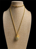 PAVE' RHINESTONE BALL NECKLACE