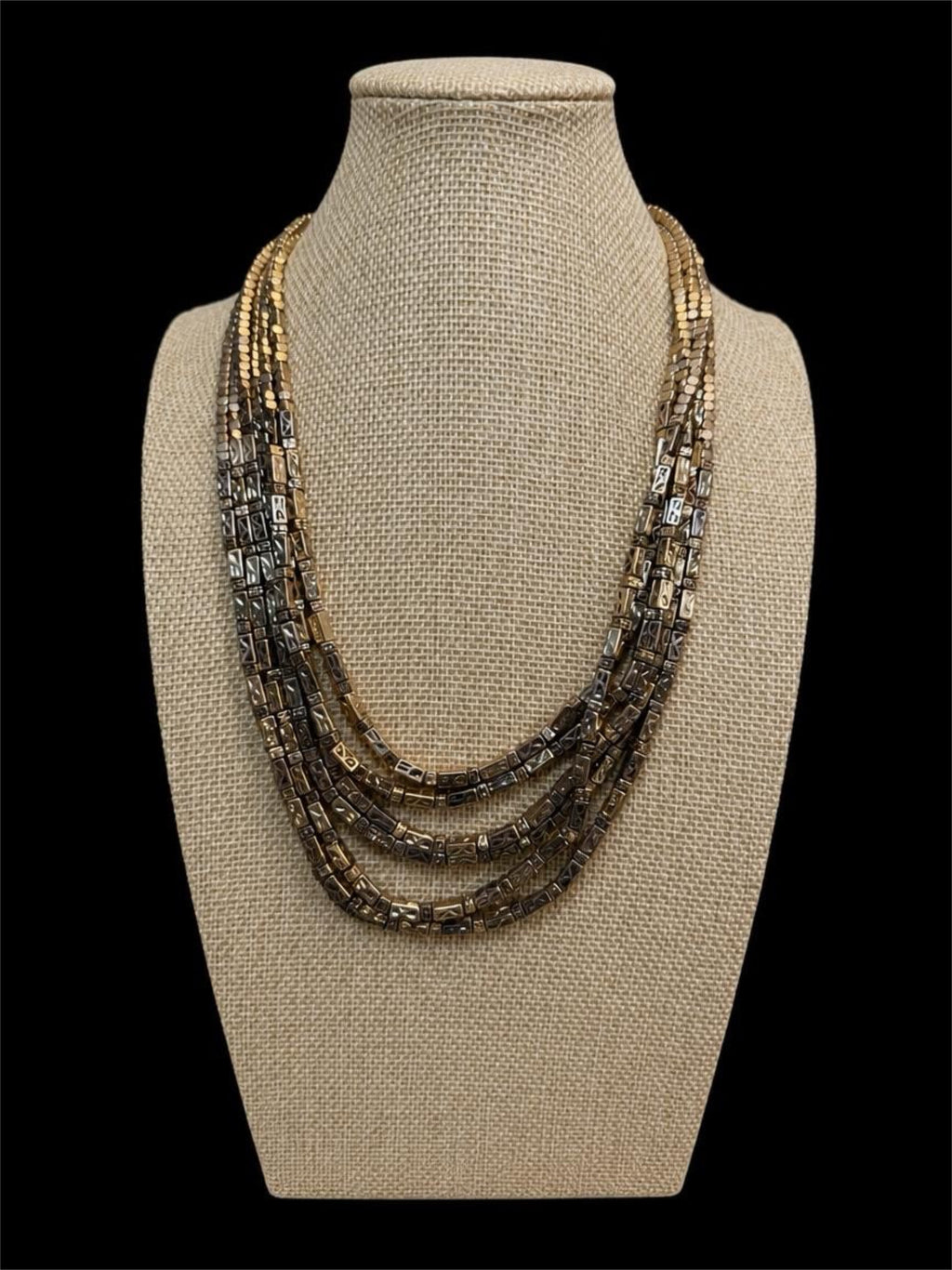 CHICOS METAL BEADED NECKLACE