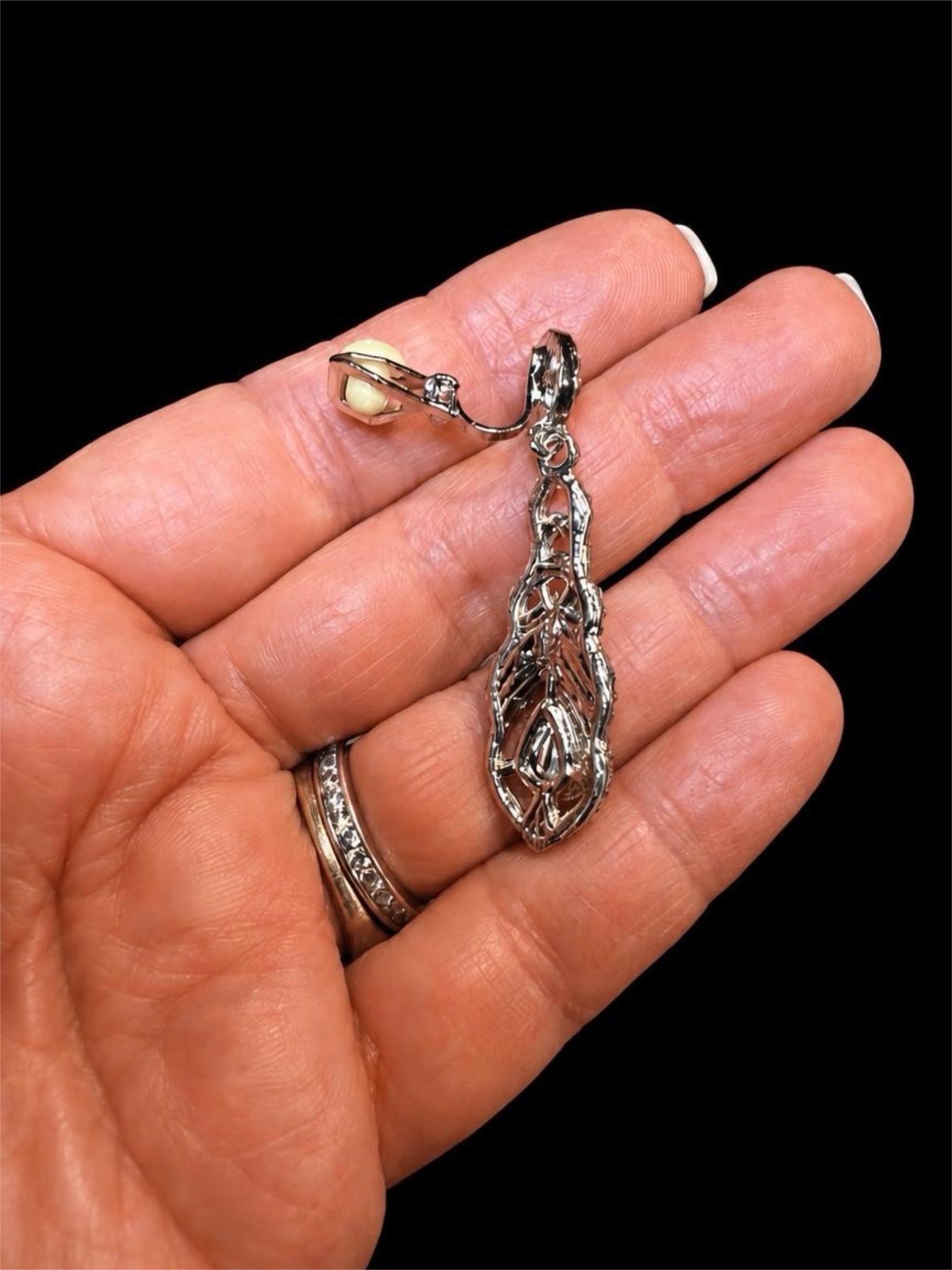 RHINESTONE CHANDELIER EARRINGS