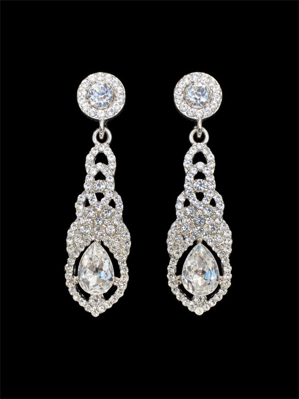 RHINESTONE CHANDELIER EARRINGS