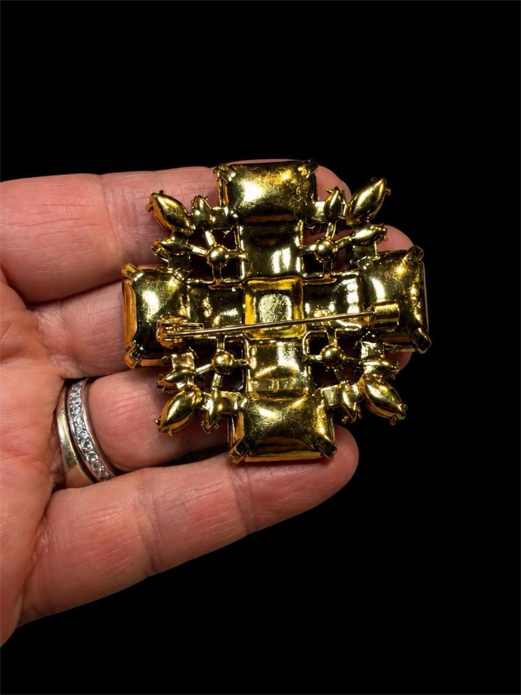 LARGE COLORFUL BROOCH