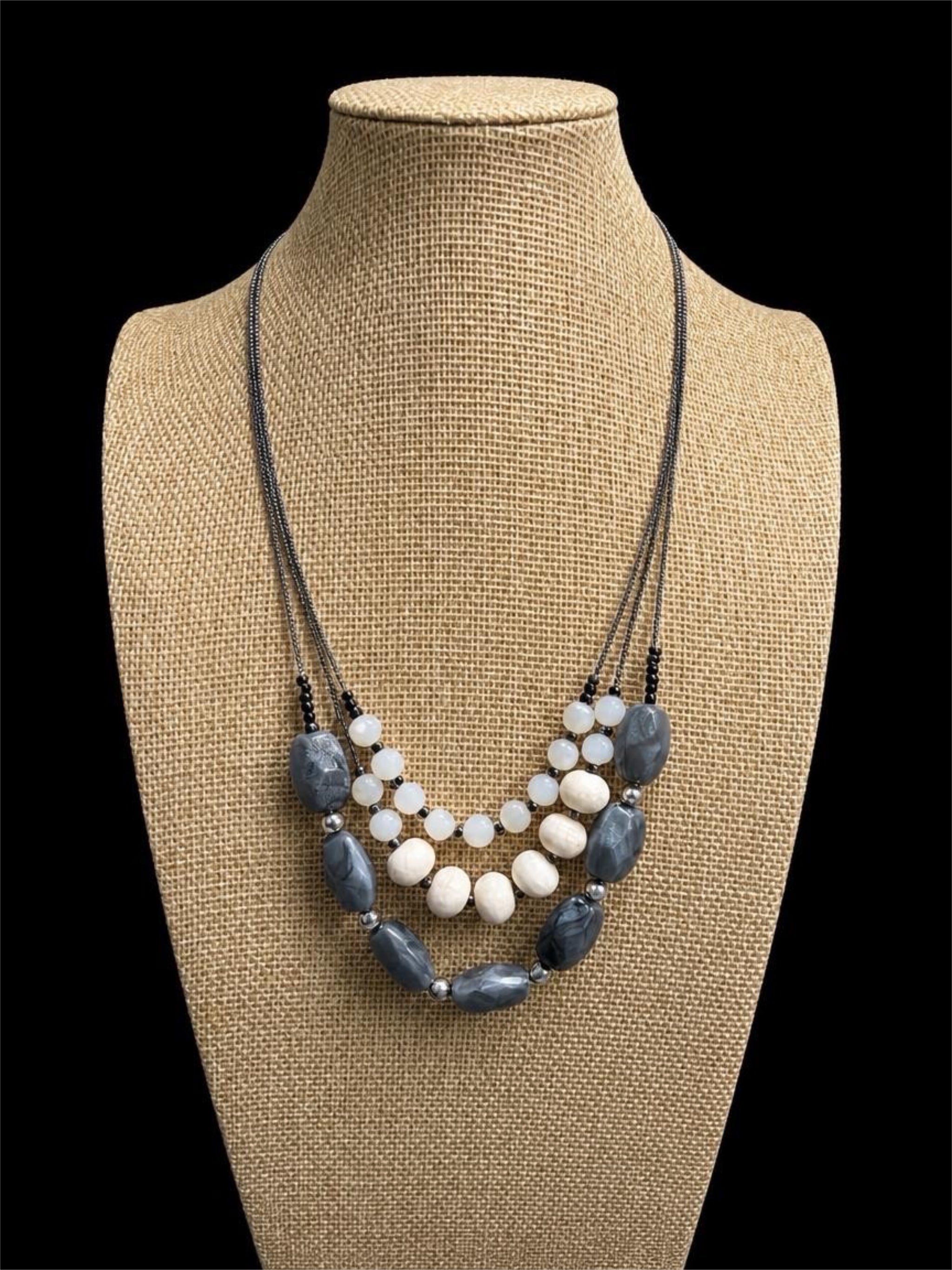 LOFT MULTI-STRAND BEADED NECKLACE