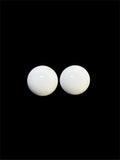 VINTAGE WHITE GLASS EARRINGS