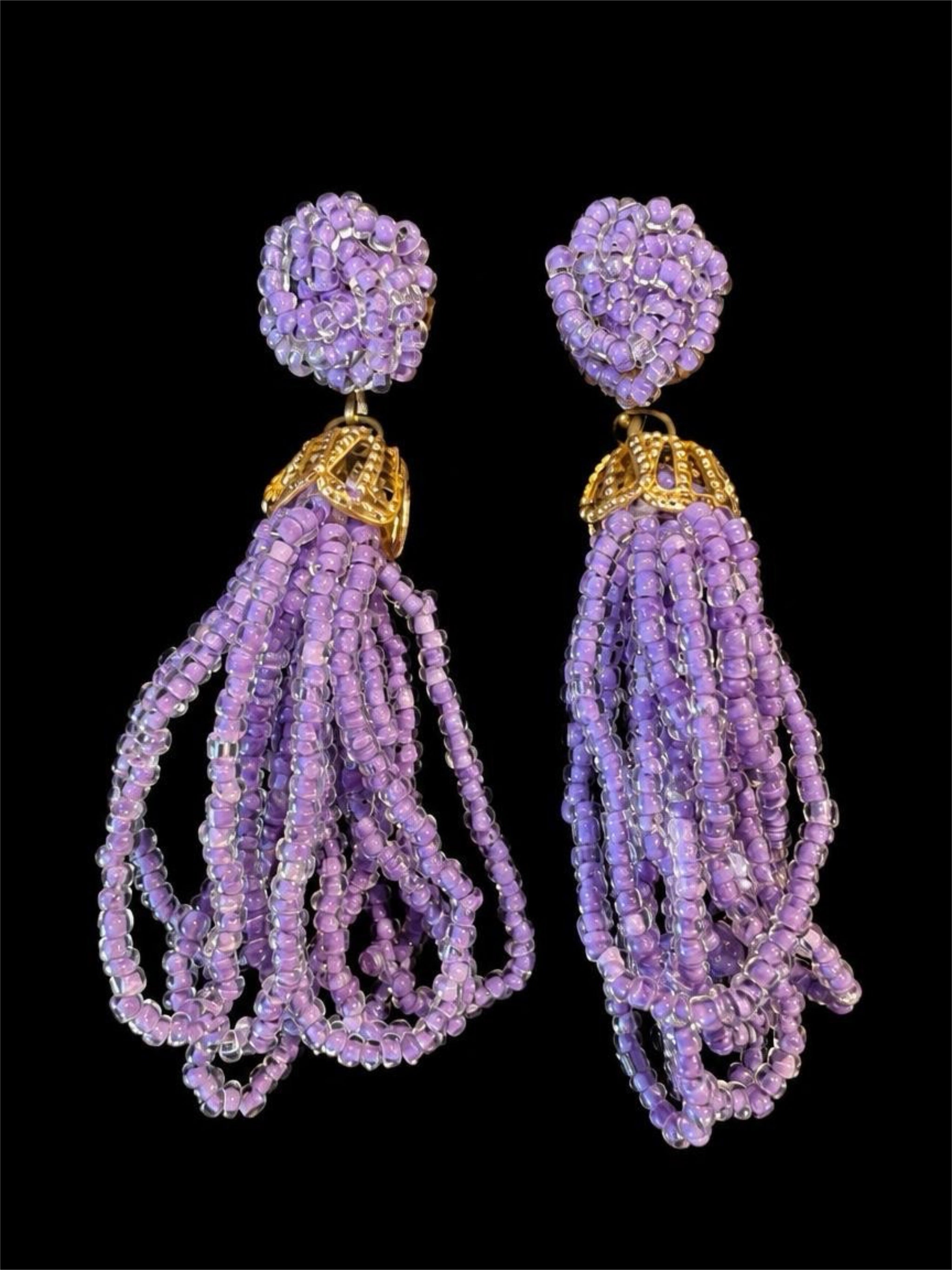 VINTAGE JAPANESE PURPLE EARRINGS