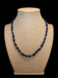 BLUE SPECKLE GLASS BEADED NECKLACE