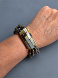NICE SHELL & SEED BEAD STRETCH BRACELET