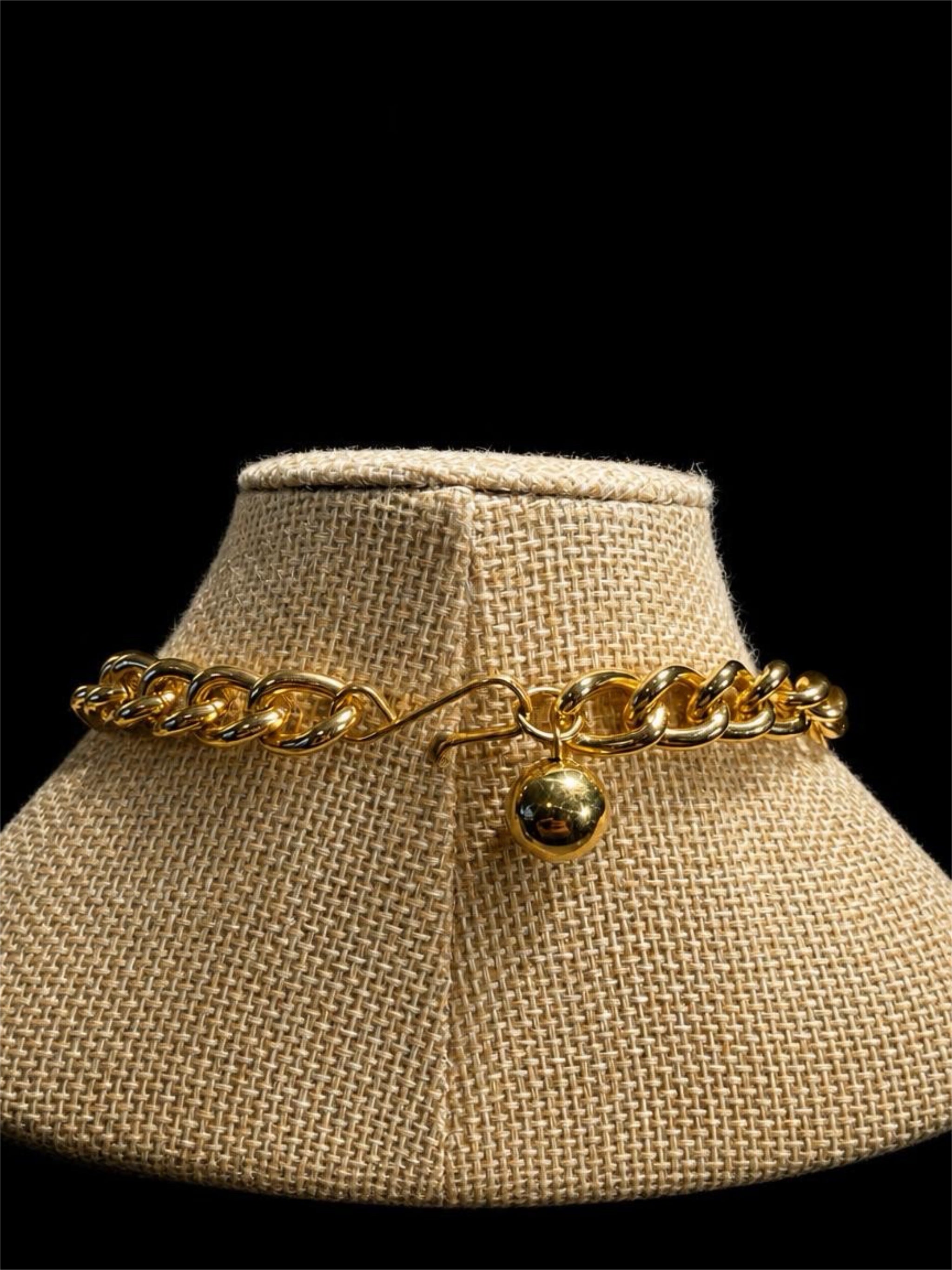 CHUNKY BEADED CHARM NECKLACE