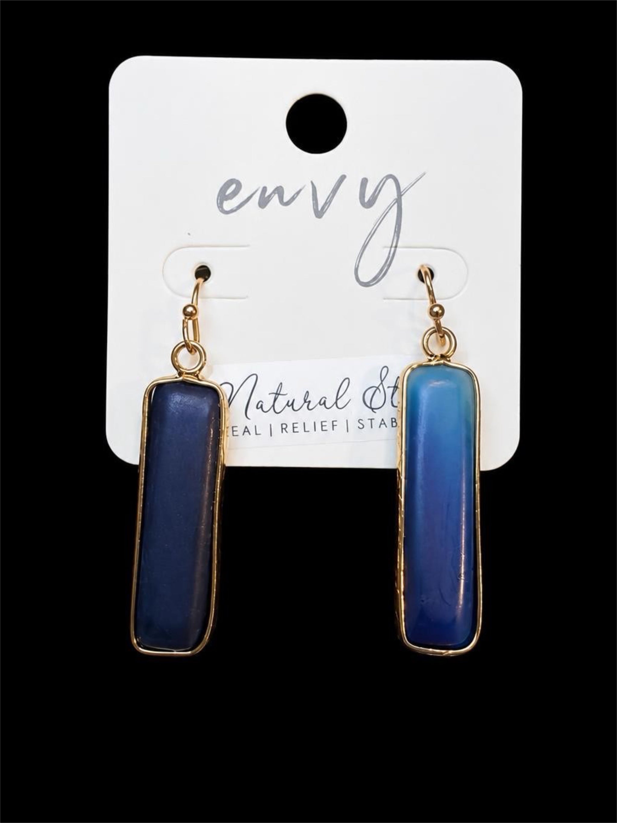 ENVY BLUE STONE EARRINGS