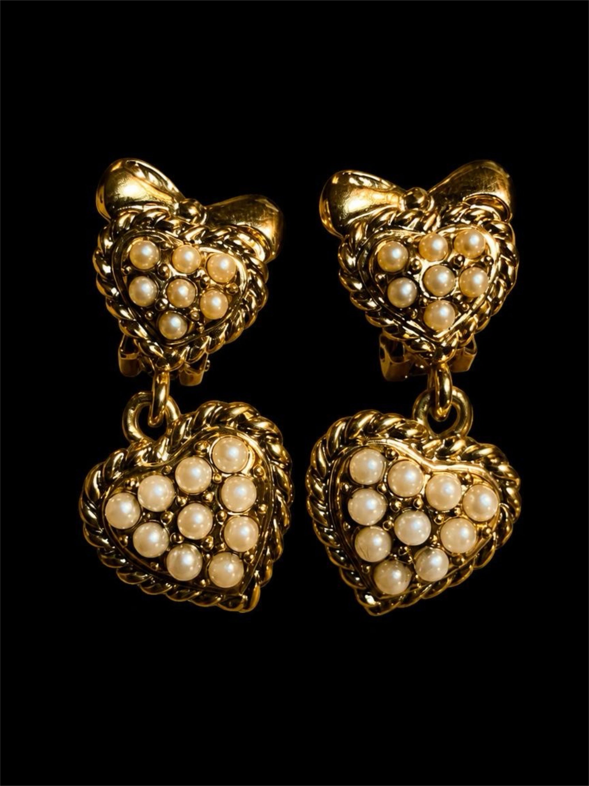 PEARL & HEARTS EARRINGS