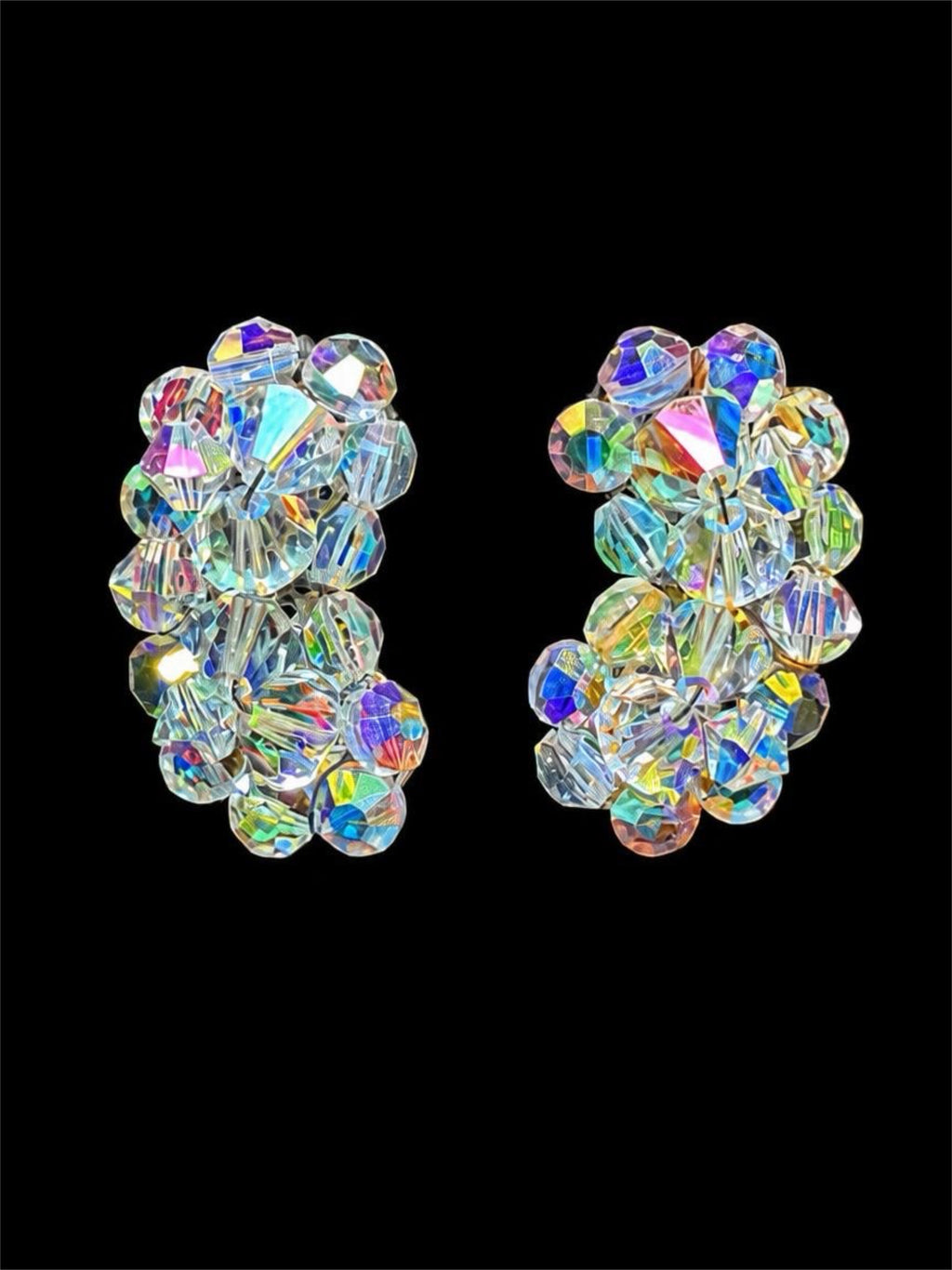 VINTAGE AB GLASS  EARRINGS