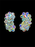 VINTAGE AB GLASS  EARRINGS